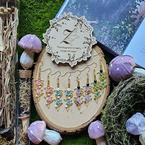 Fairycore Butterfly Sword Earrings, Fairycore Aesthetic, Renfaire Jewelry, GiftForHer, GiftIdeas, Fantasy image 2
