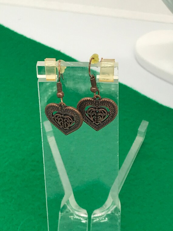 ANTIQUE COPPER dangle earrings - image 4