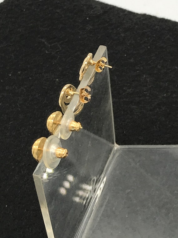 GOLDTONE EARRINGS, 2 PAIR - image 3