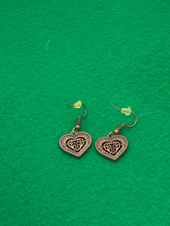 ANTIQUE COPPER dangle earrings - image 3