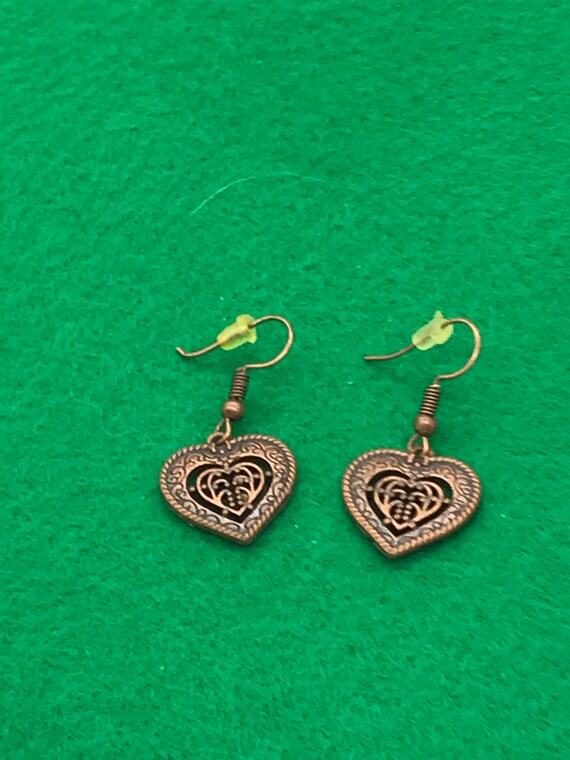 ANTIQUE COPPER dangle earrings - image 2