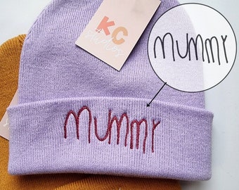 Custom Special Handwritten Embroidered Beanie - Gift - One Of A Kind - Memory Keepsake - Mummy Daddy Grandma Grandad - Handwriting Present