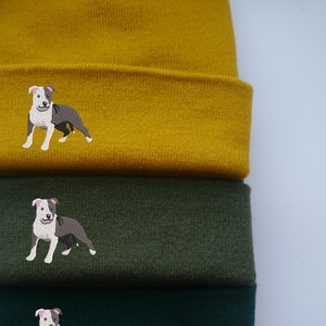 Cute Staffy Dog Embroidered Beanie - More Colours - Staffordshire Terrior - Staffy Hat - Dog Breed Beanie