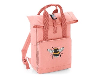 Beautiful Embroidered Bumble Bee Backpack More Colours Bumble