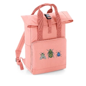 Magnifique sac à dos brodé pour insectes - Plus de couleurs - Sac pour insectes - Recyclé - Sac à dos à double poignée