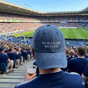 Kein Schottland, keine Party! Bestickte Baseballkappe - Scotland World Cup Football - 100% gebürstete Baumwolle