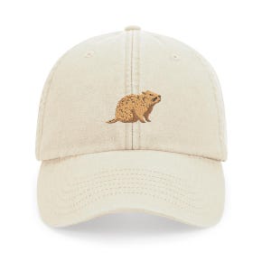 Schattige capibara geborduurde pet in vintage stijl van 100% geborsteld katoen - Meer kleuren - gratis verzending Hoed zomerstijl
