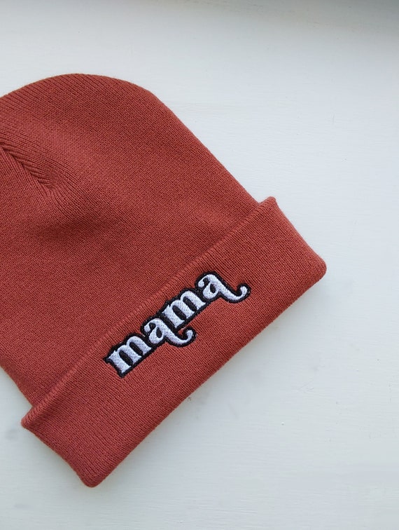 Lovely 'Mama' Embroidered Beanie - Gifts for Mum - Mama hat - Mama Apparel- Free delivery