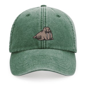 Cute Walrus Embroidered Vintage Style Cap - 100% Brushed Cotton - More Colours - Free Delivery - Hat Summer Style - Ocean Sea Water