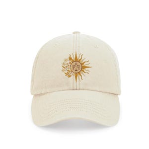 Schöne Celestial Sun bestickte Vintage Style Cap - 100% gebürstete Baumwolle - mehrere Farben - kostenlose Lieferung Hut Sommer Style