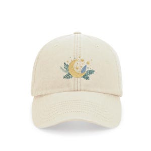 Schöne Himmlische Mond bestickt Vintage Style Cap - 100% gebürstete Baumwolle - mehrere Farben - kostenlose Lieferung Hut Sommer Stil