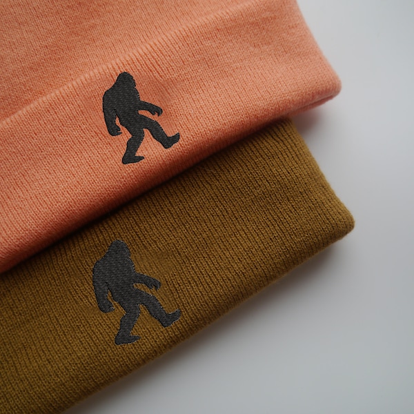 Bigfoot Embroidered Beanie - More Colours - Free Delivery - Sasquatch