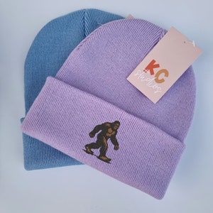 Fun Bigfoot Sasquatch Embroidered Beanie - Free Delivery - More Colours - Embroidery