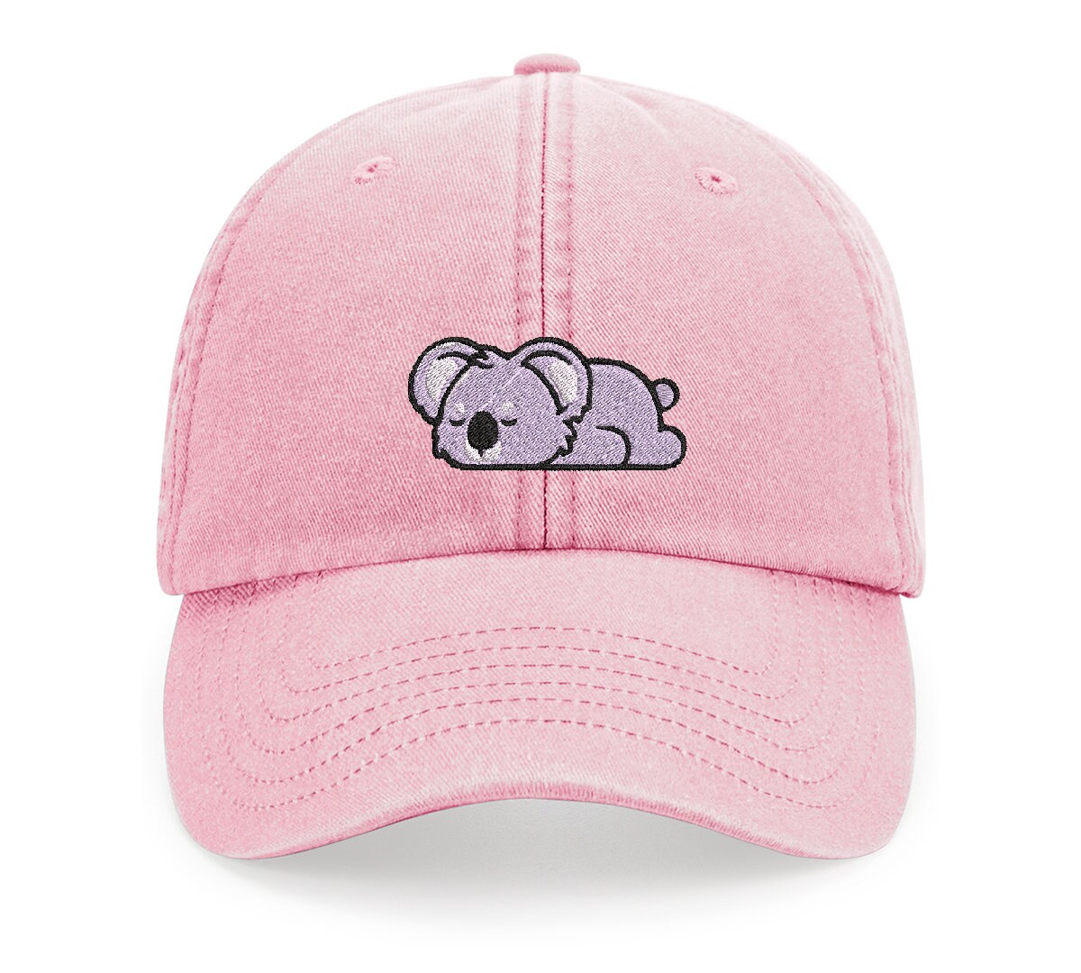 DOPE Light Pink terry cloth Koala Patch Trucker Hat Pink Trucker Hat | Alpine Howl Leather Patch Snapback - Etsy main image 3