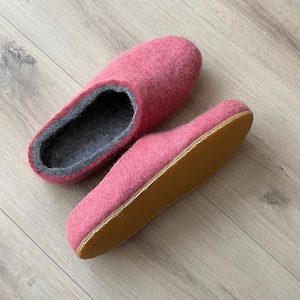 Dames slippers, Echte wol, Beige Rubber, Warme slippers, indoor schoenen