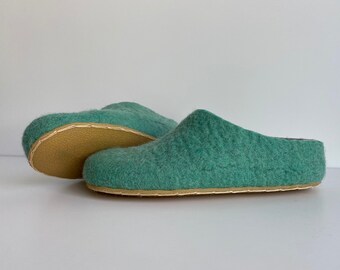 Handmade Wool Slippers: Wet Felted Home Shoes