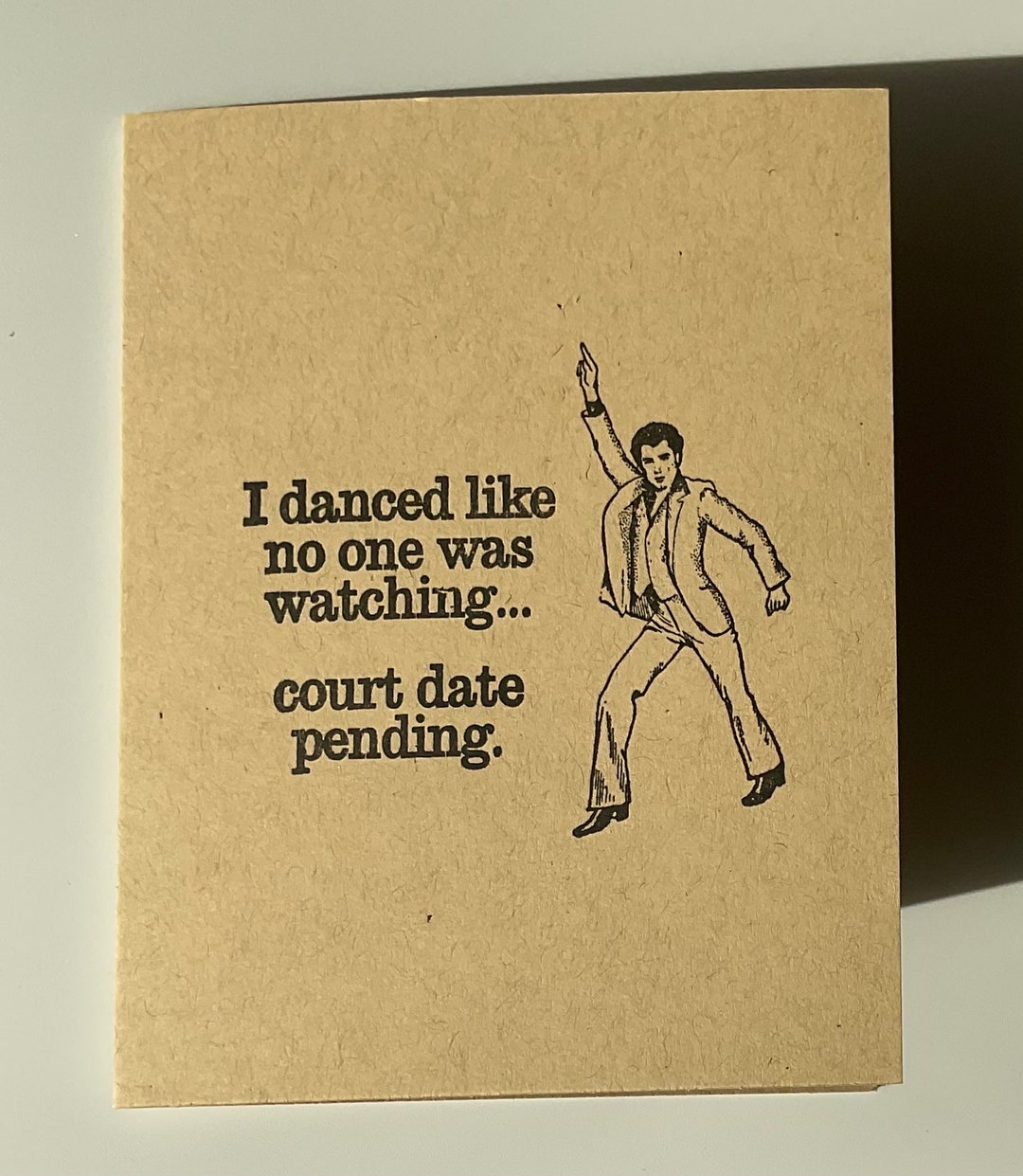 Humorous Funny Notecard Greeting Card Blank Inside Handmade Retro ...