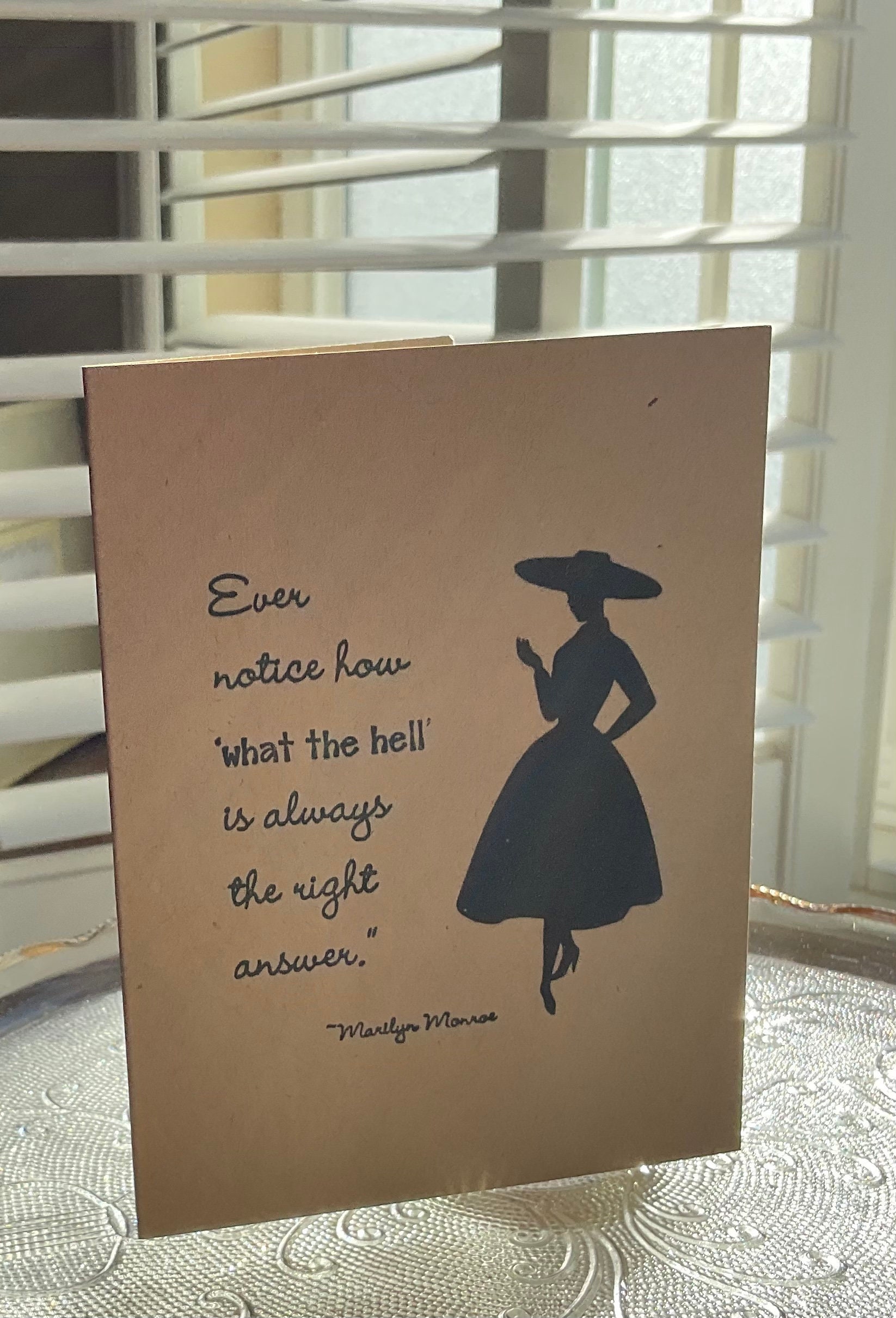 Humorous Funny Notecard Greeting Card Blank Inside Handmade Retro ...