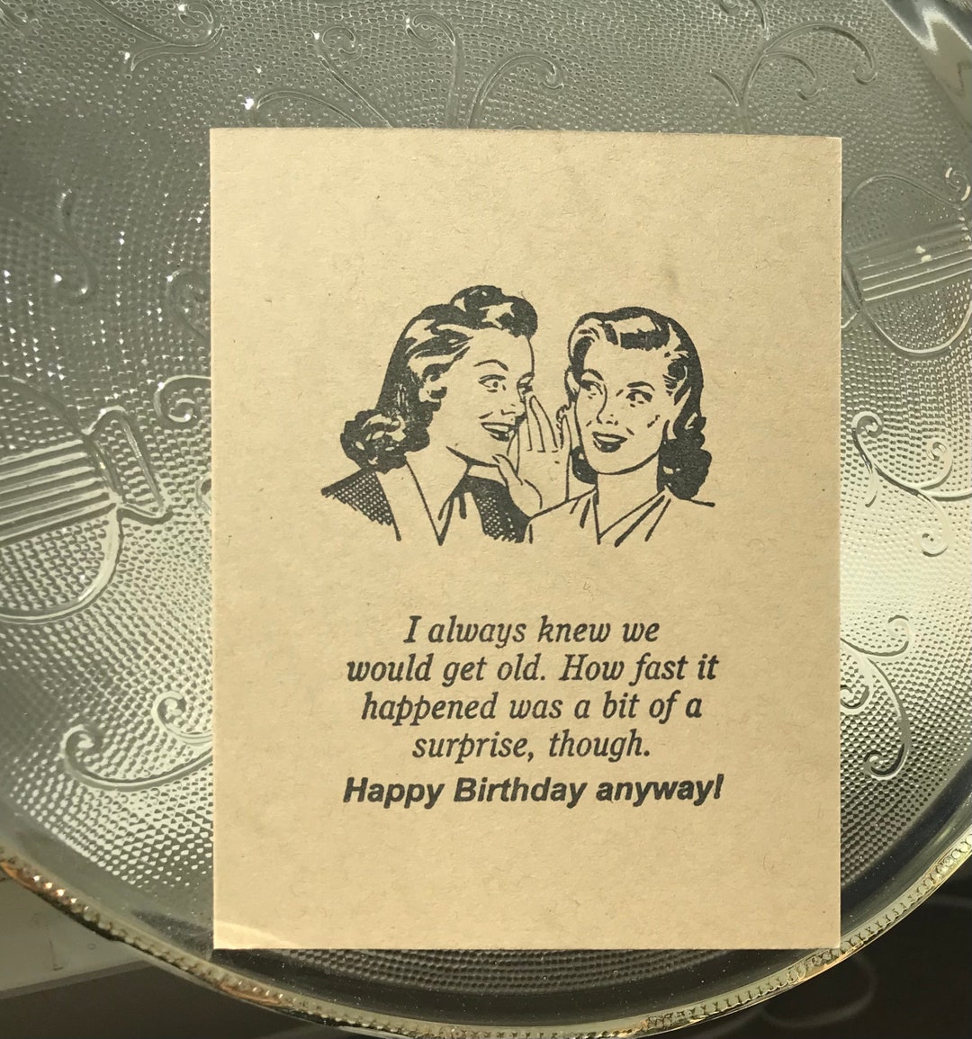 Humorous Funny Birthday Notecard Greeting Card Blank Inside Handmade ...