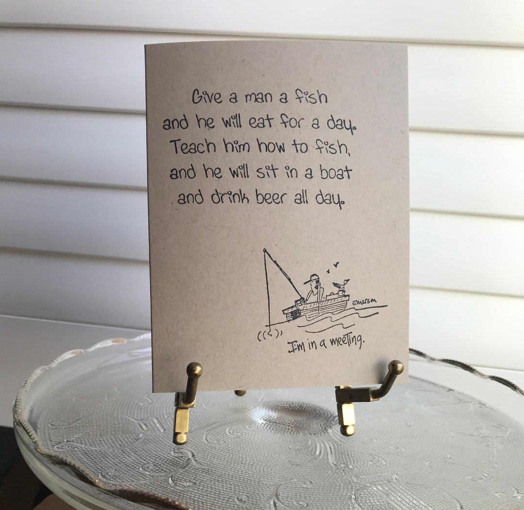 Humorous Funny Notecard Greeting Card Blank Inside Handmade Retro ...