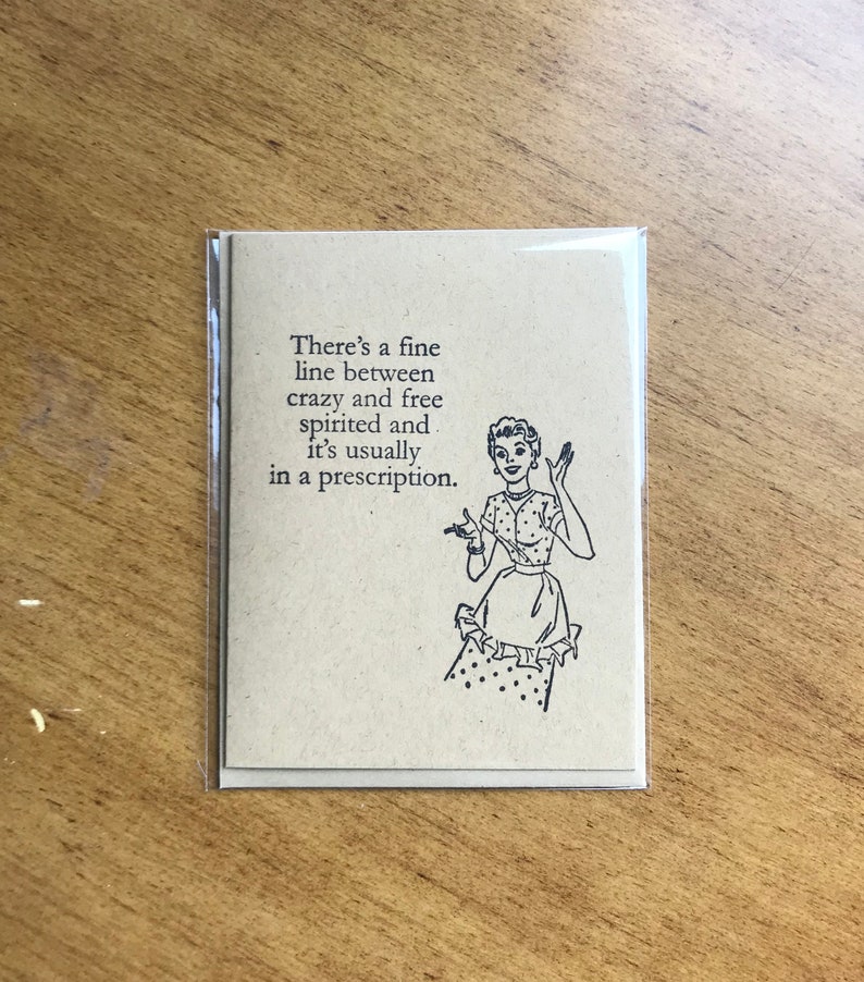 Homemade Card Humorous Funny Notecard Greeting Card Blank Etsy