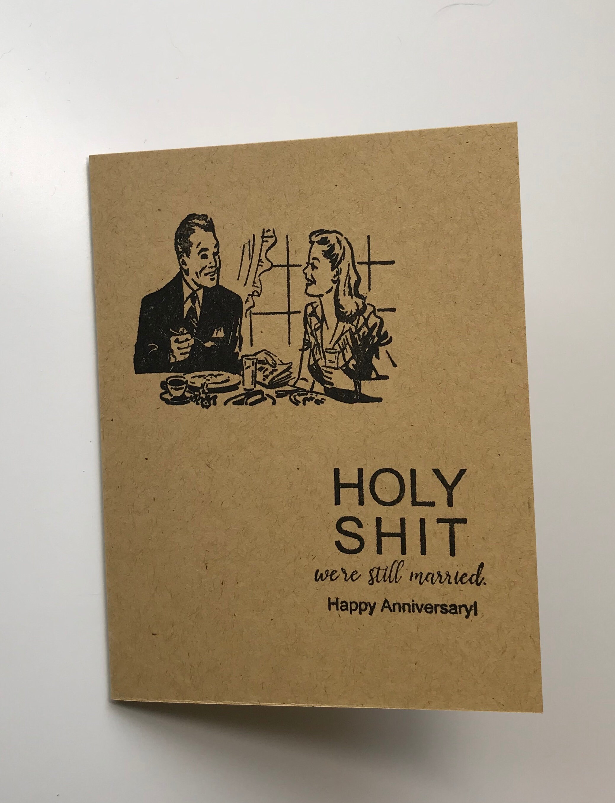 Humorous Funny Anniversary Card Notecard Greeting Card Blank - Etsy