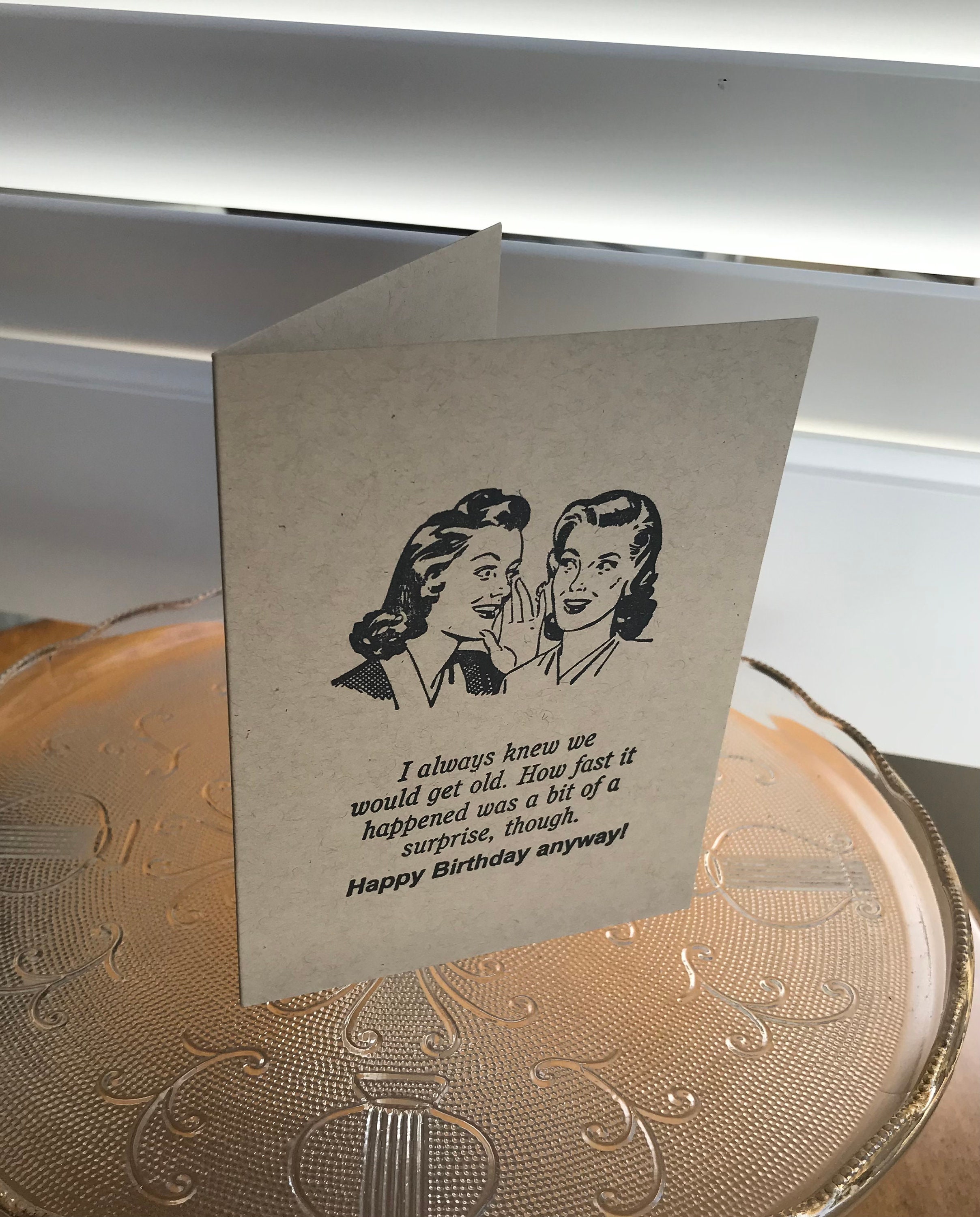 Humorous Funny Birthday Notecard Greeting Card Blank Inside Handmade ...