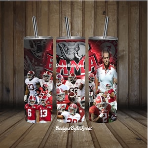 Alabama Football 20oz Straight Skinny Tumbler Digital download template