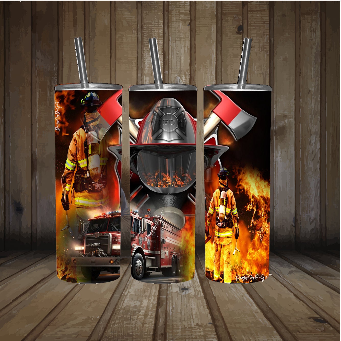 Firefighter Smoke Tumbler - Tumblers for Men