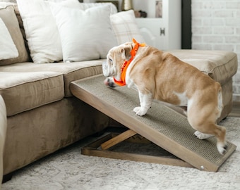 Bed Pet Ramp, Couch Dog Ramp, Adjustable Dog Ramp, Made in USA Dog Gift, Gift for Old Dog, Wood Dog Ramp, Orthopedic Dog, Arthritis Dog