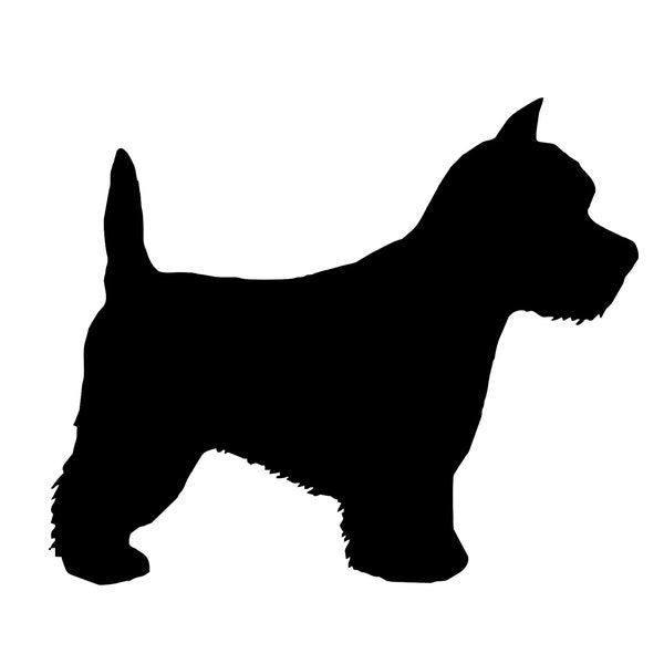 Scotty Dog, Westie, West Highland Terrier  Silhouette clip-art, SVG, PDF, AI, Jpeg