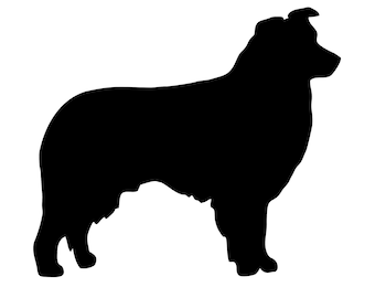 Australian Shepherd Silhouette clip-art, SVG, PDF, AI, Jpeg