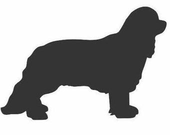 King Charles Cavalier Spaniel Dog Silhouette clip-art, SVG, PDF, Ai, Jpeg
