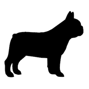 Franse Bulldog silhouet illustraties, SVG, PDF, Ai, Jpeg