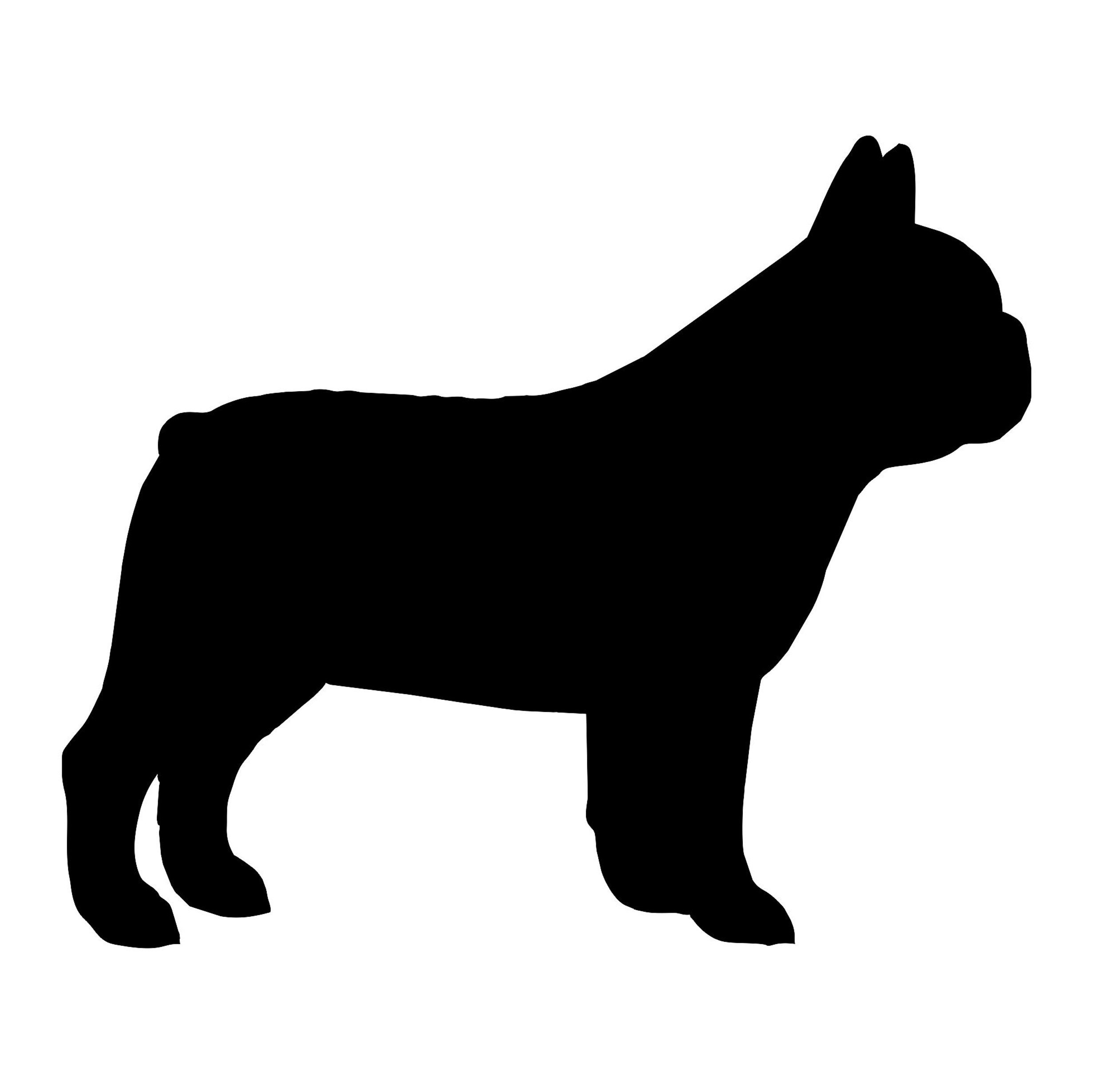 French Bulldog Silhouette Clip-art, SVG, PDF, Ai, Jpeg - Etsy