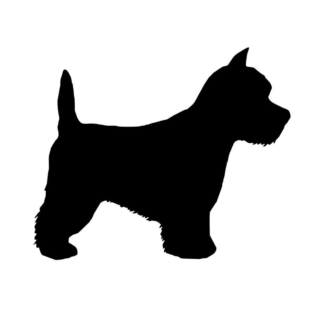 Scotty Dog, Westie, West Highland Terrier Silhouette Clipart, SVG, PDF
