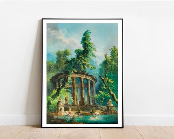The Bathing Pool by Hubert Robert Famous Artwork Fine Art | Etsy