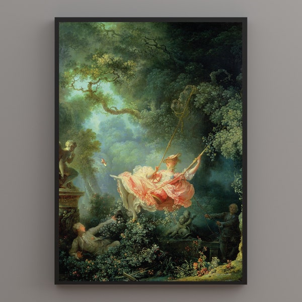 The Swing, The Happy Accidents of the Swing von Jean Honoré Fragonard. Digital remastered druckbare Kunst. DIGITALER DOWNLOAD.