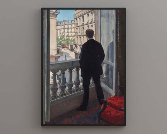 Young Man at His Window by Gustave Caillebotte. Digitally 