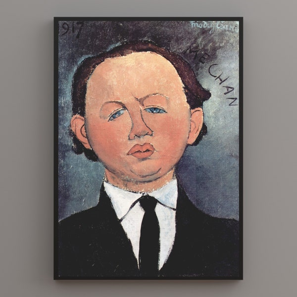 Portrait of Oscar Miestchaninoff by Amedeo Modigliani. Digitally remastered printable art. DIGITAL DOWNLOAD.