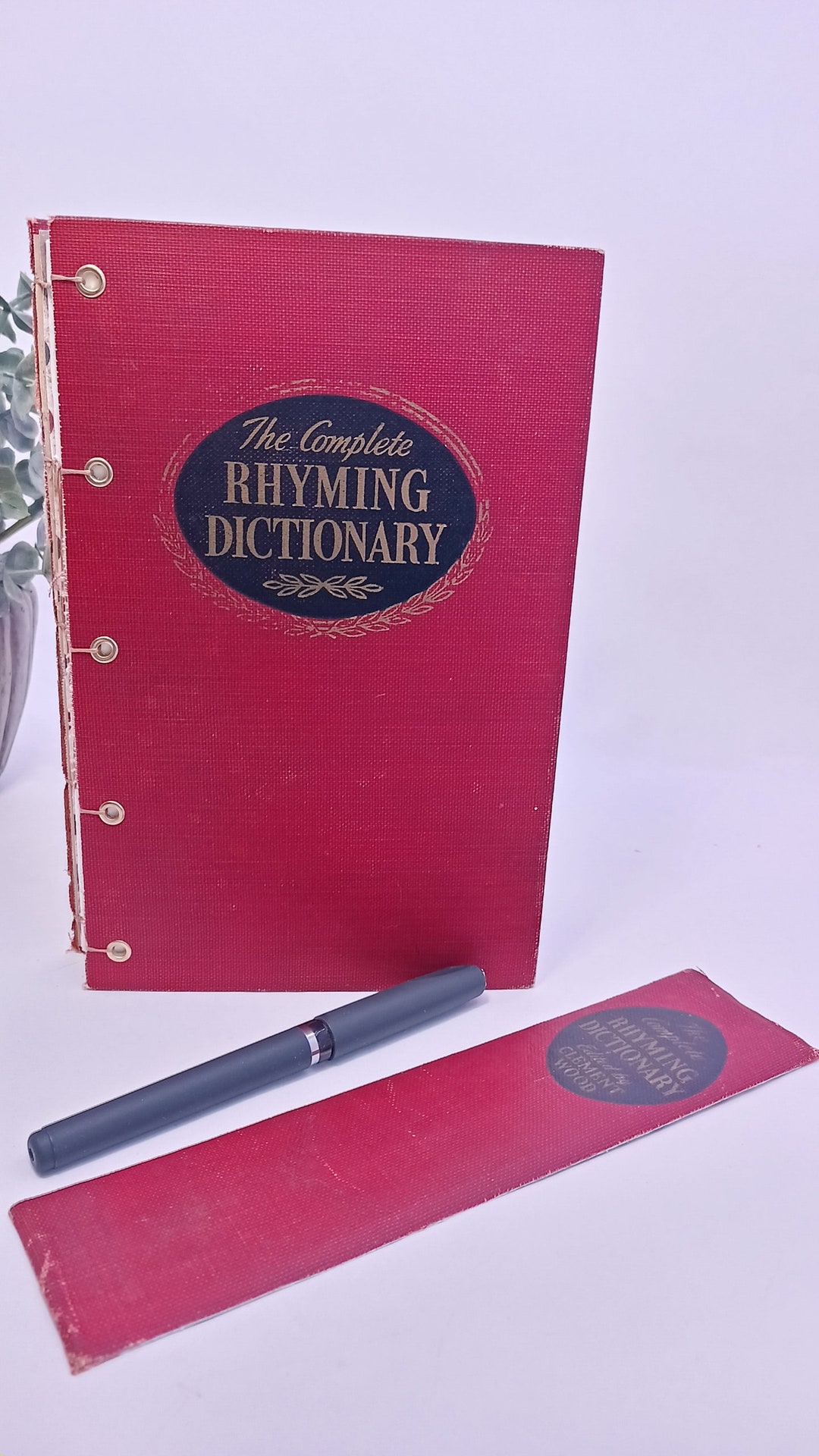1939 Rhyming Dictionary Vintage Upcycled Writing Journal / Handmade