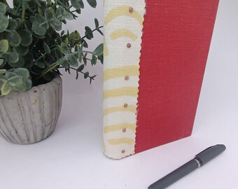 1984 Linen  Vintage Hardcover Writing Journal / Handmade / Stitched Coptic Notebook / Diary / Sketchbook Antique
