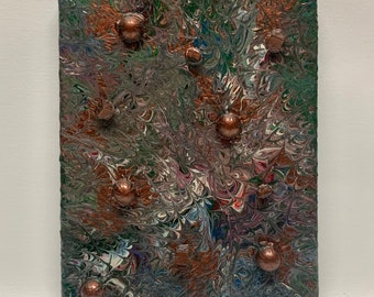 Arte abstracto - "Flujo de cobre"