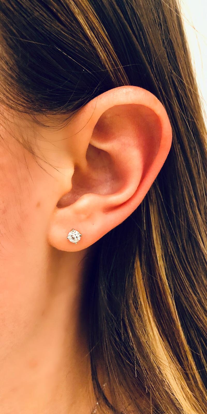 1 ct total weight sales diamond stud earrings