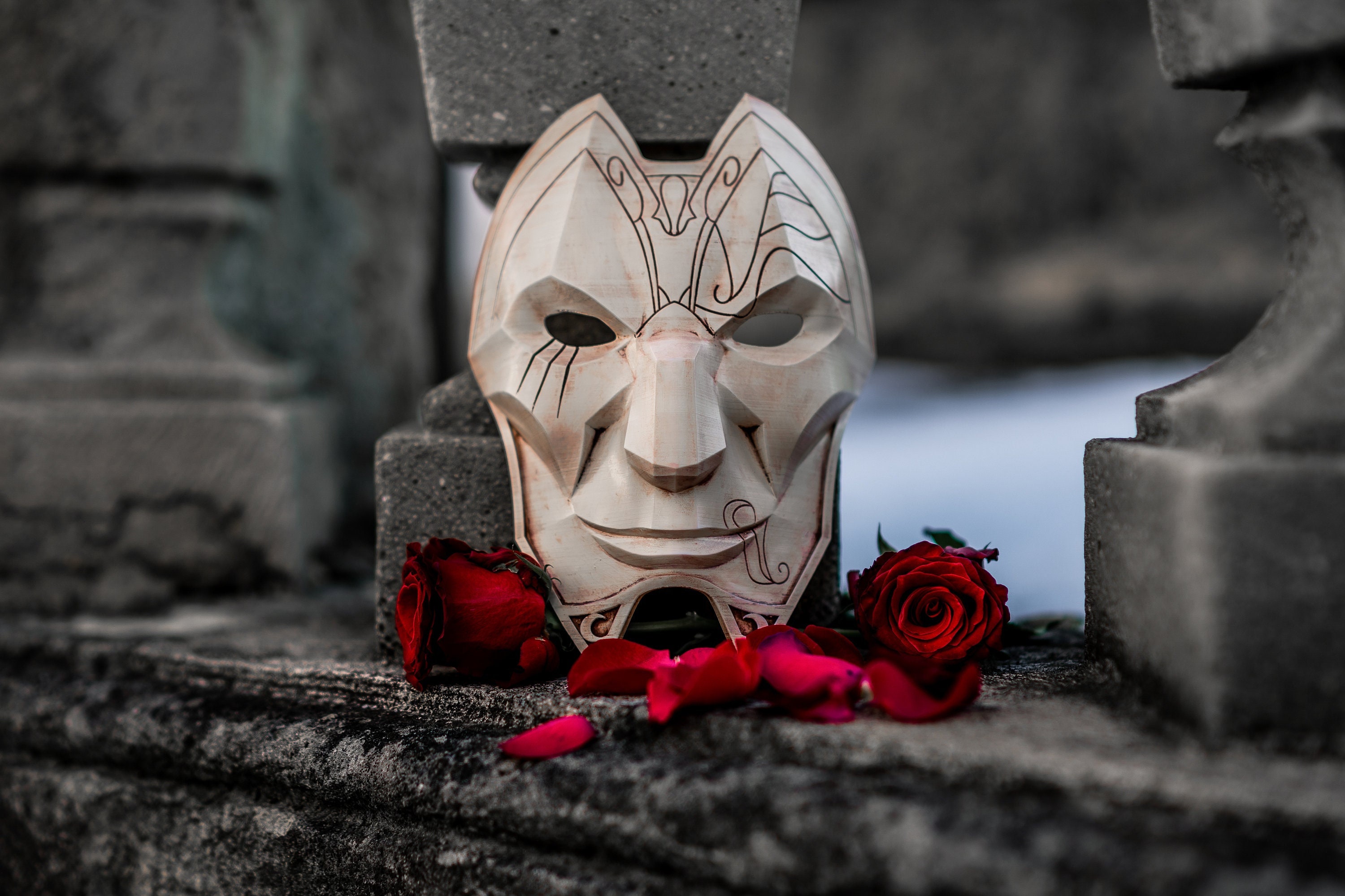 tuberkulose skandaløse modstand Jhin the Virtuoso's Mask Mask Replica From League of - Etsy Finland