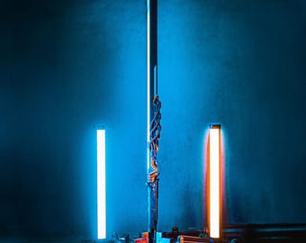 Hyperion Katana - Ultra Edition, Cyberpunk Style Long Sword, Standard and Steel Version, Futuristic Tech Katana Replica for Collectors