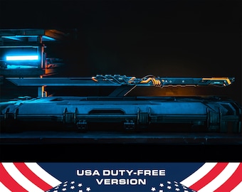 Versión libre de impuestos de EE. UU. – Katana Hyperion - Edición Ultra, espada larga estilo cyberpunk, versión estándar y de acero, katana de tecnología futurista