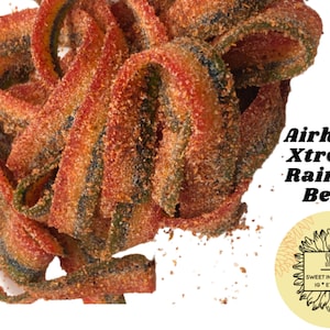 Airheads Xtremes Rainbow Berry Belts Spicy Chile Candy, Dulce Enchilados, Airheads Enchilados, Spicy Mexican Candy Chamoy Dulces sour belts