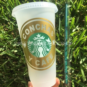 Cute Concha Bread Starbucks Reusable Cold Cup 24oz Venti