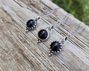 Handmade Sterling Silver Black Onyx Pendant